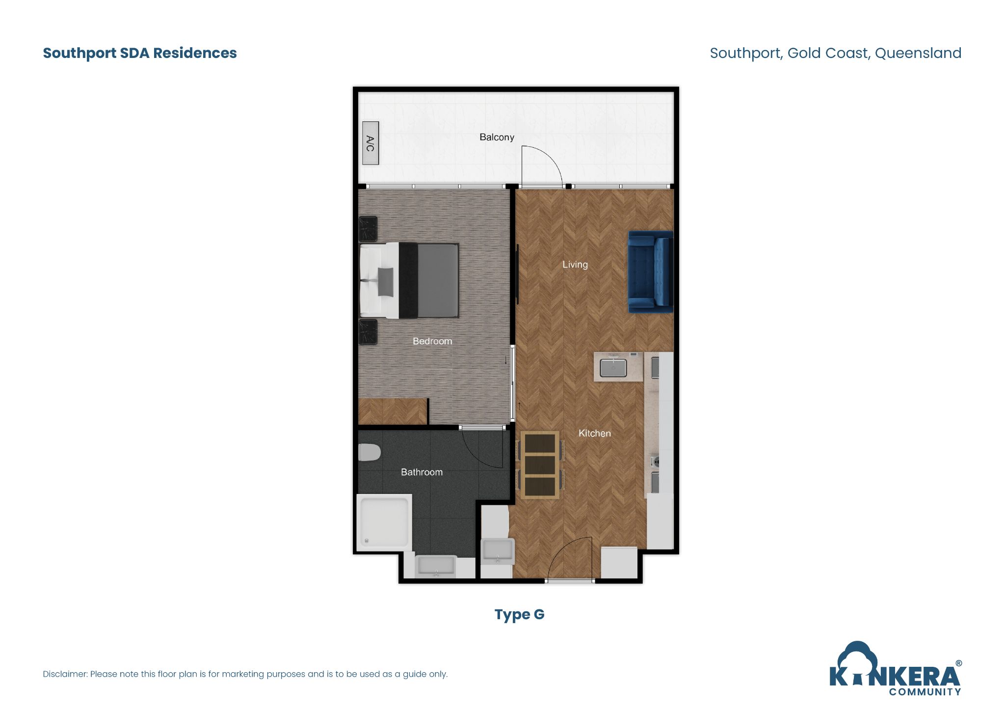 Southport SDA Residences QLD_1-2 BR_HPS FA IL_Apartment_Floor Plan3