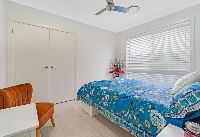 bedroom blue bed