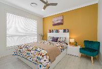 bedroom yellow wall