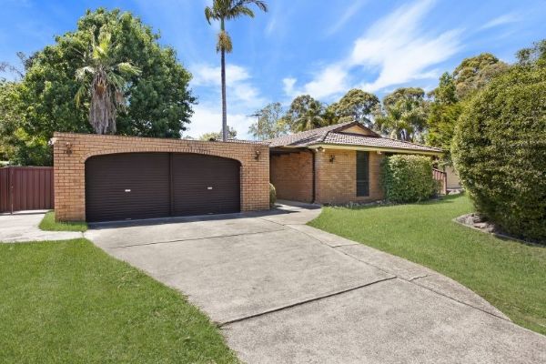 Front exterior of the Woodbine home.