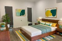 Bedroom staged for listing