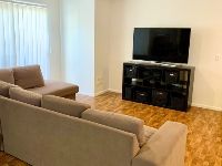 Living space with TV