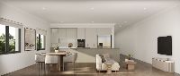Dining Living Kitchen with Island LR  Rowans)