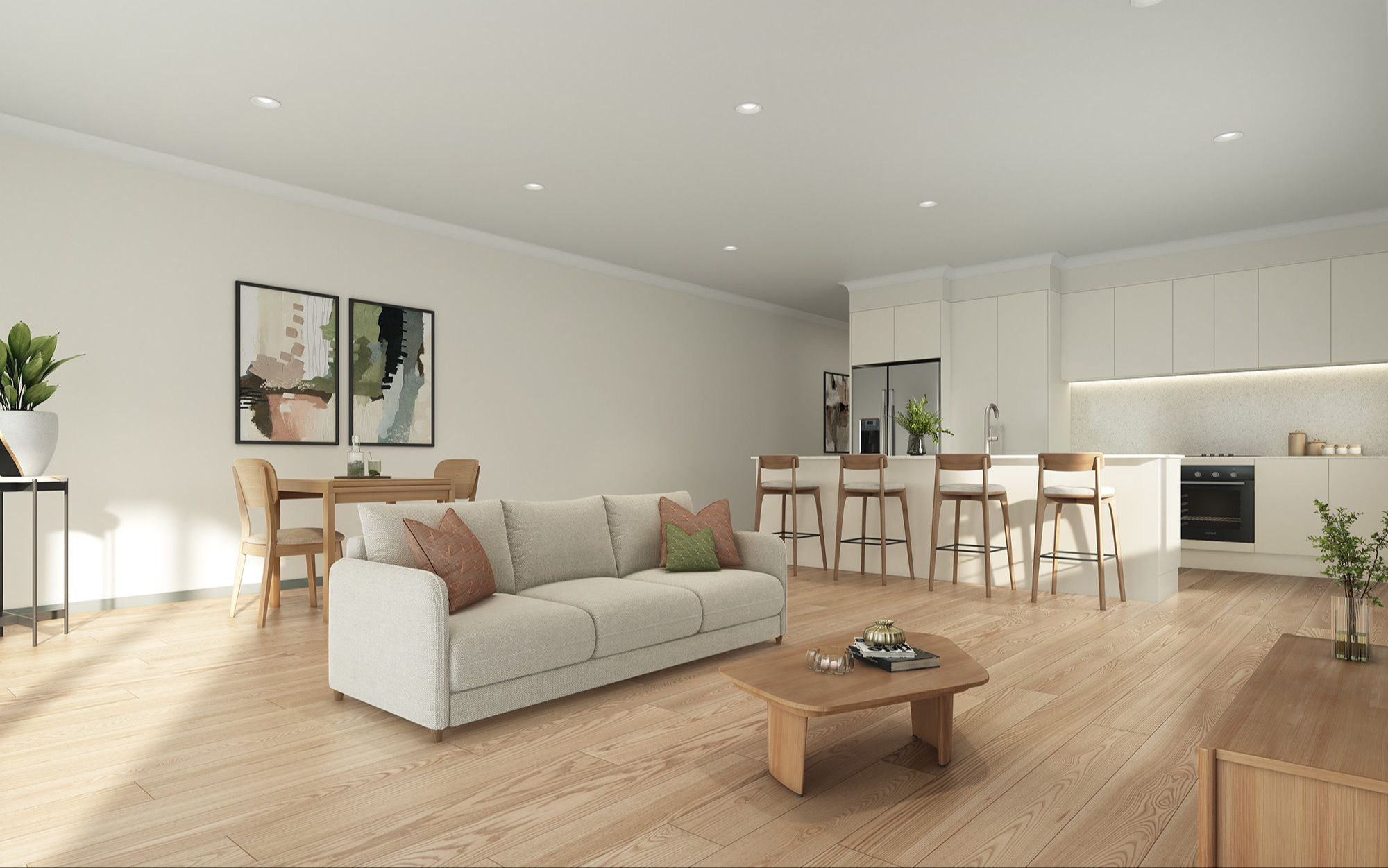 Kitchen Living Dining LR