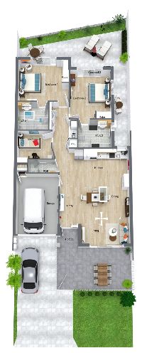 Lot 1 3D Rendering   Lot 1 - 3D Floor Plan