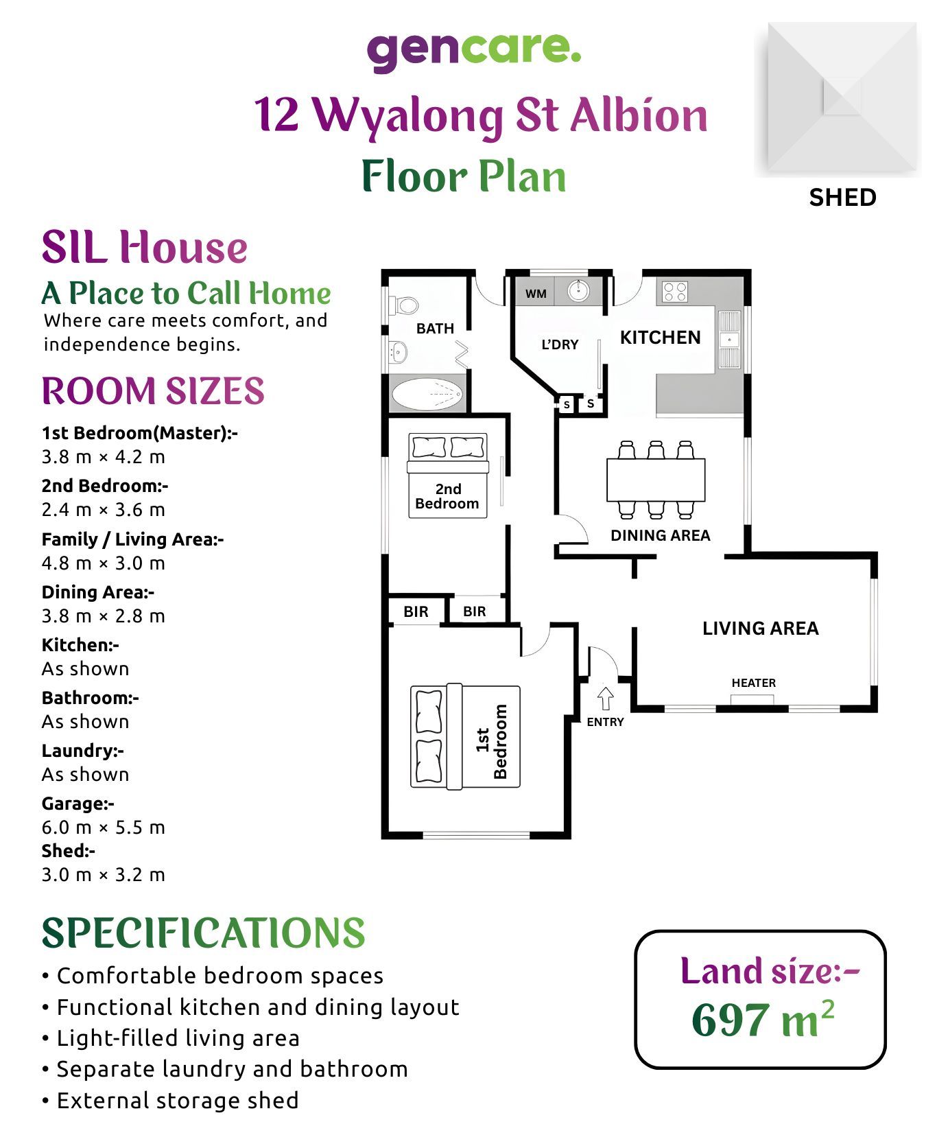 12 Wyalong Gencare SIL House Floor Plan