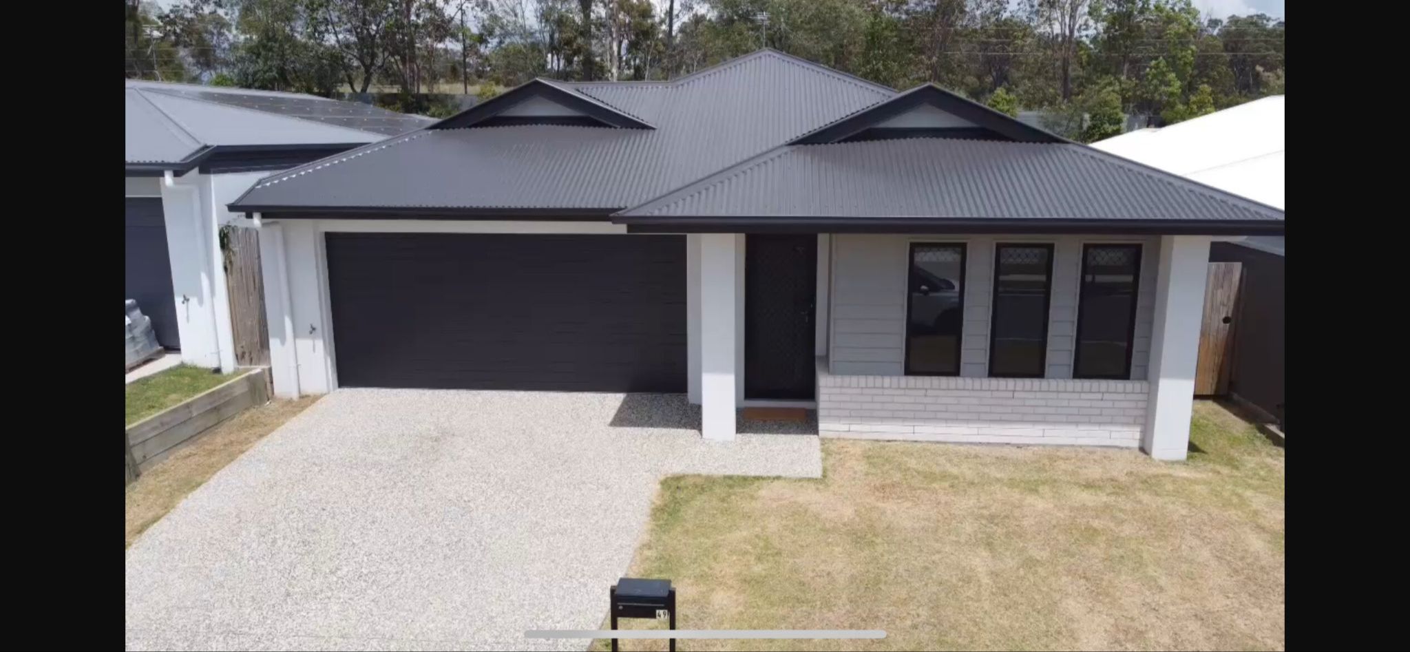 Drone shot front property