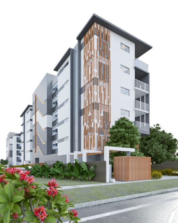 Render of Pohlman Street Apartment External Left