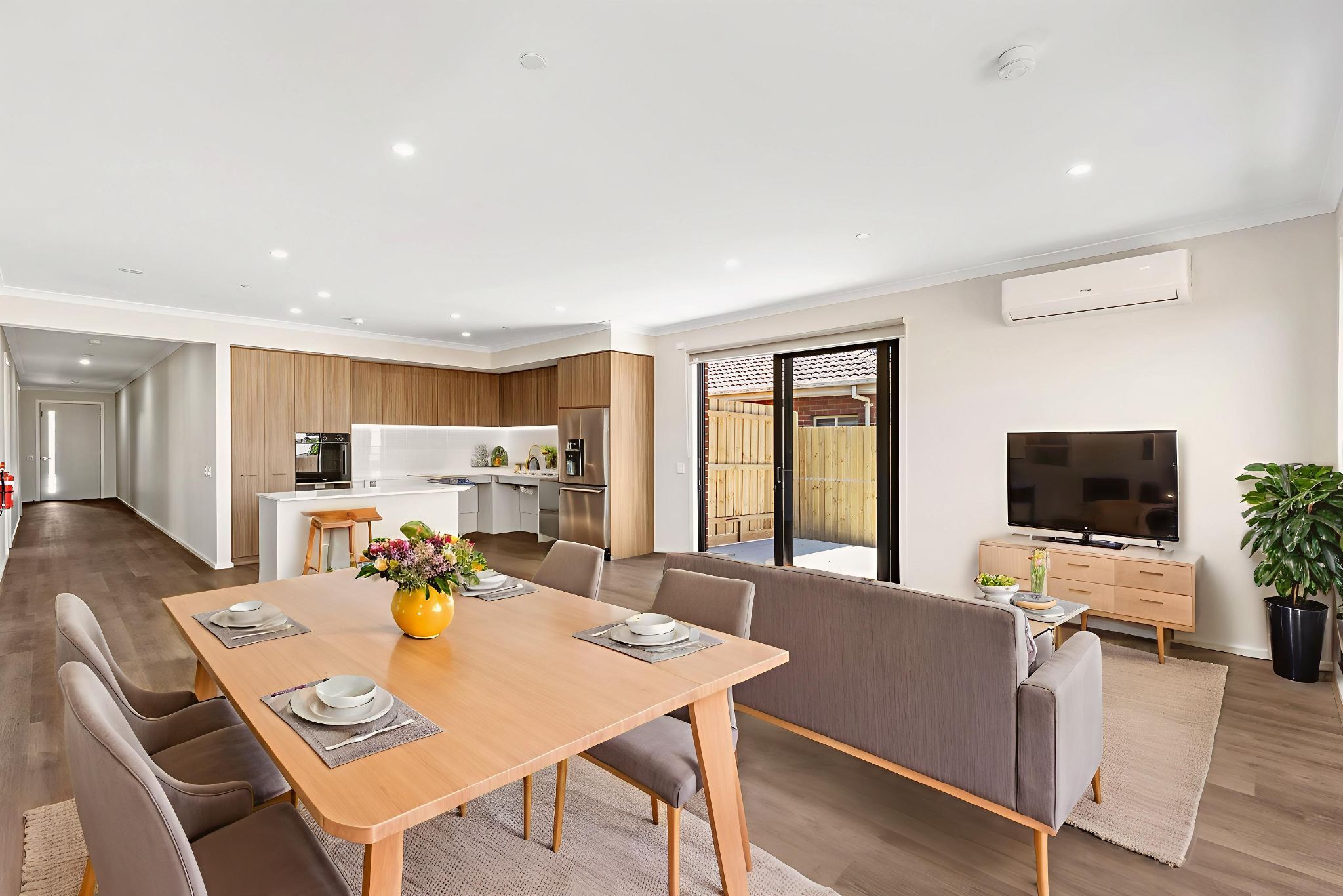 Living-Dining-Kitchen-Hallway